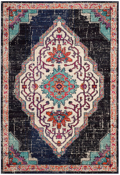 Safavieh Monaco Mnc254Z Black / Blue Area Rug