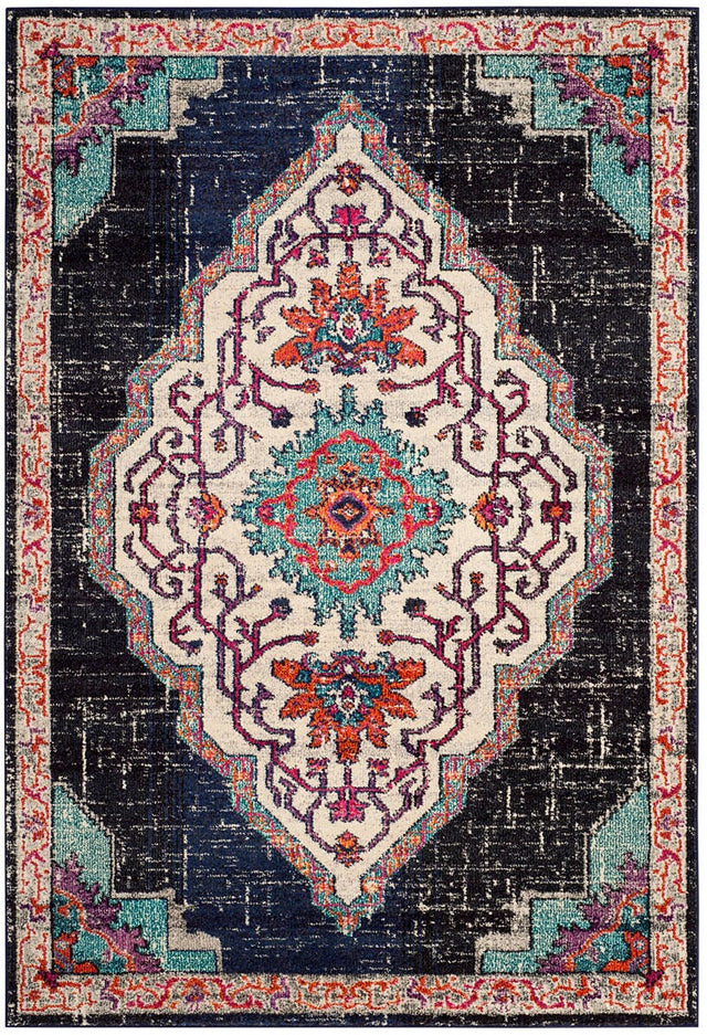 Safavieh Monaco Mnc254Z Black / Blue Rugs.