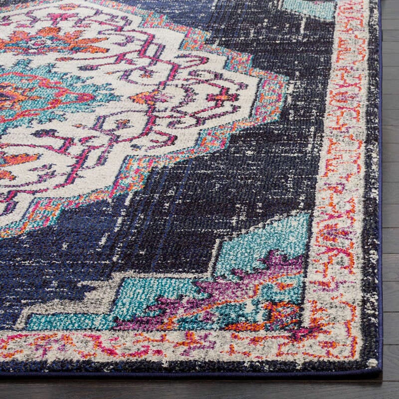 Safavieh Monaco Mnc254Z Black / Blue Area Rug