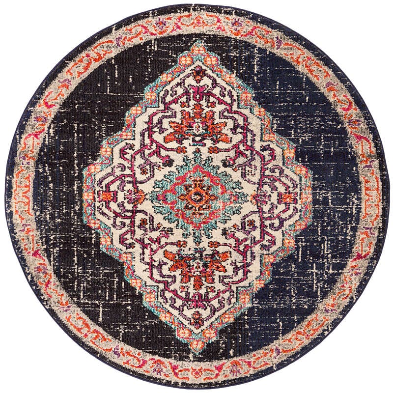 Safavieh Monaco Mnc254Z Black / Blue Area Rug