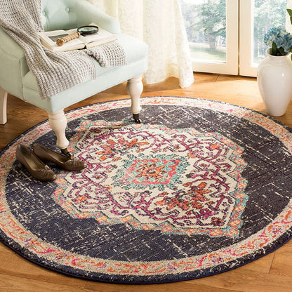 Safavieh Monaco Mnc254Z Black / Blue Area Rug