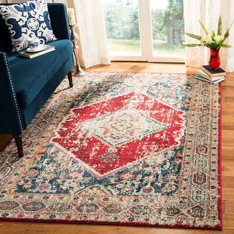 Safavieh Monaco Mnc257A Ivory / Red Rugs.