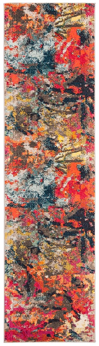 Safavieh Monaco Mnc258M Blue / Orange Area Rug