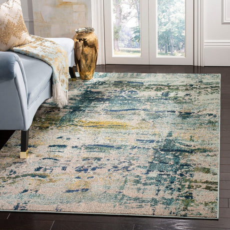 Safavieh Monaco Mnc259M Blue / Grey Rugs.