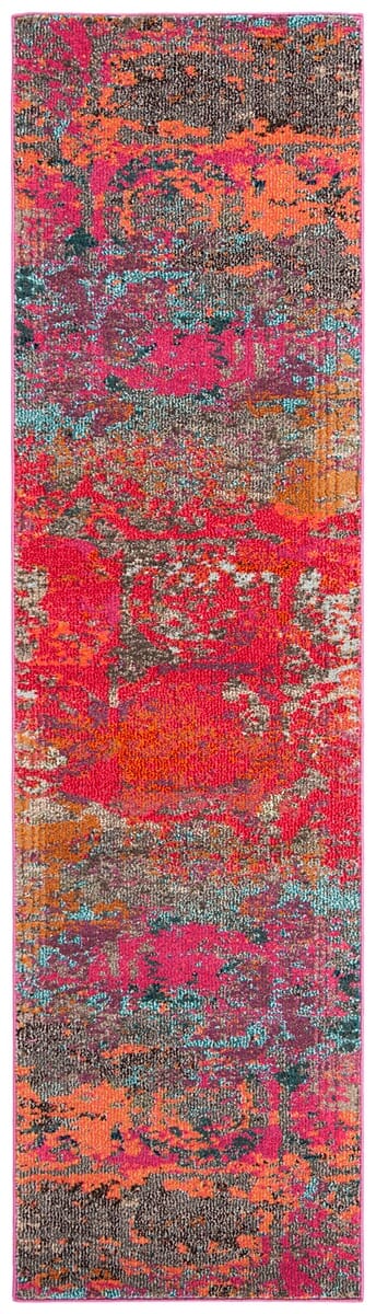 Safavieh Monaco Mnc261R Fuchsia / Blue Rugs.