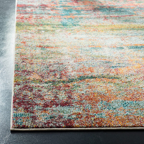 Safavieh Monaco Mnc262M Teal/Orange Rug.