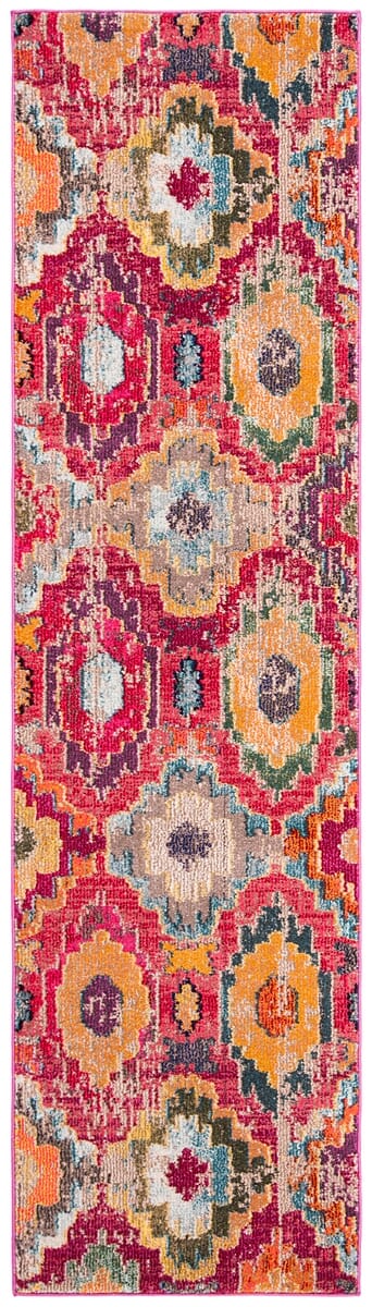 Safavieh Monaco Mnc265Q Red / Blue Bohemian Area Rug