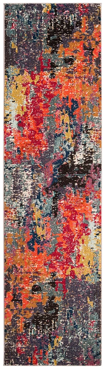 Safavieh Monaco Mnc266M Blue / Orange Rugs.