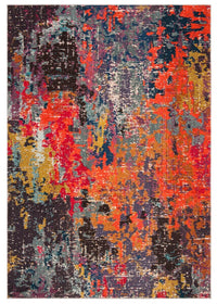 Safavieh Monaco Mnc266M Blue / Orange Area Rug