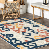 Nuloom Aiko Moroccan Nai2366A Blue Area Rug