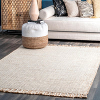 Nuloom Aubrie Basketweave Nau3554A Natural Area Rug