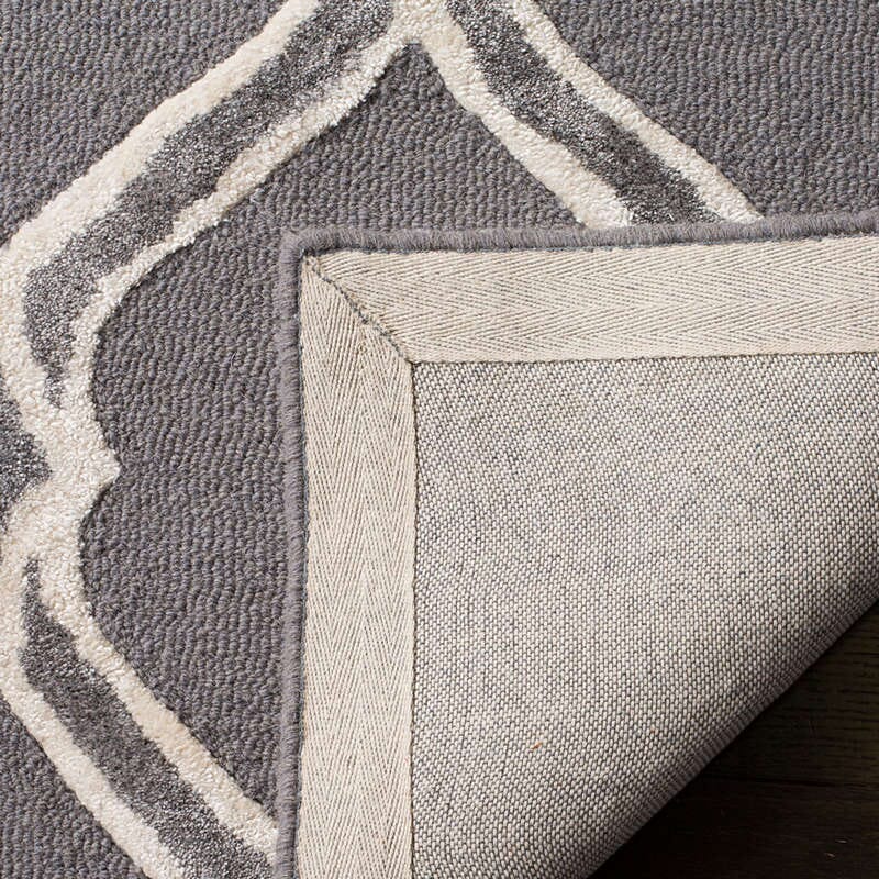 Safavieh Manchester Mnh540A Dark Grey / Ivory Rugs.