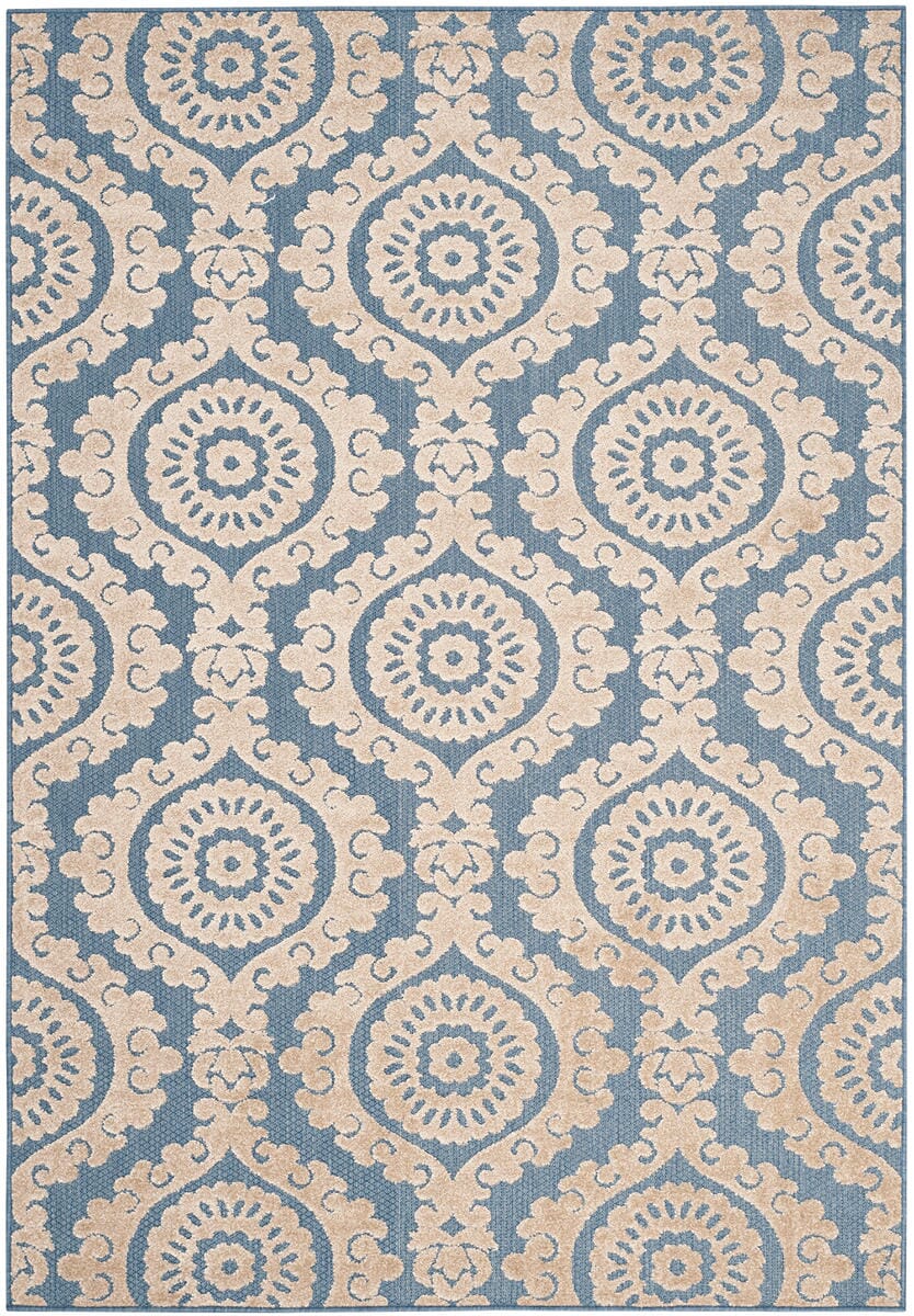 Safavieh Monroe Mnr158A Blue Damask Area Rug