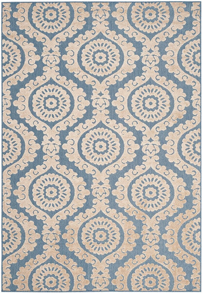 Safavieh Monroe Mnr158A Blue Damask Area Rug