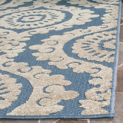 Safavieh Monroe Mnr158A Blue Damask Area Rug