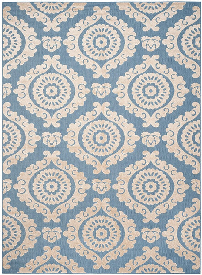 Safavieh Monroe Mnr158A Blue Damask Area Rug