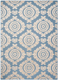 Safavieh Monroe Mnr158A Blue Damask Area Rug