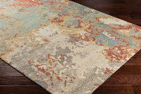 Surya Modern Nouveau Mnv-1000 Khaki, Charcoal, Taupe, Tan, Aqua Organic / Abstract Area Rug