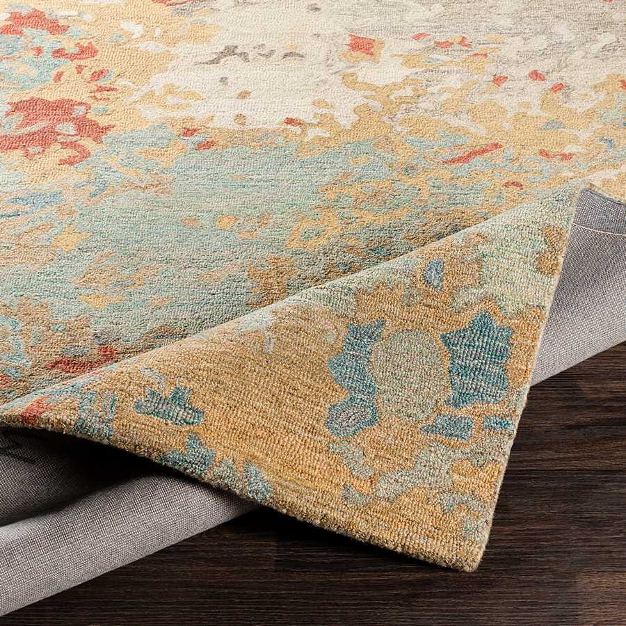 Surya Modern Nouveau Mnv-1000 Khaki, Charcoal, Taupe, Tan, Aqua Organic / Abstract Area Rug