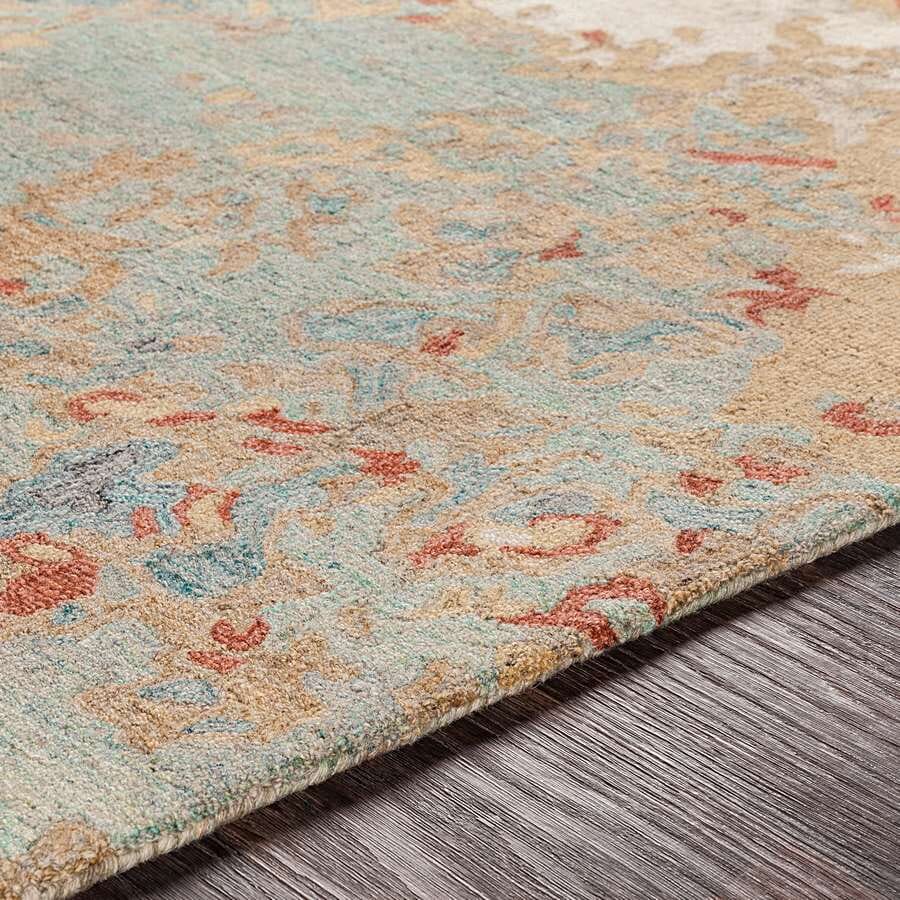 Surya Modern Nouveau Mnv-1000 Khaki, Charcoal, Taupe, Tan, Aqua Organic / Abstract Area Rug