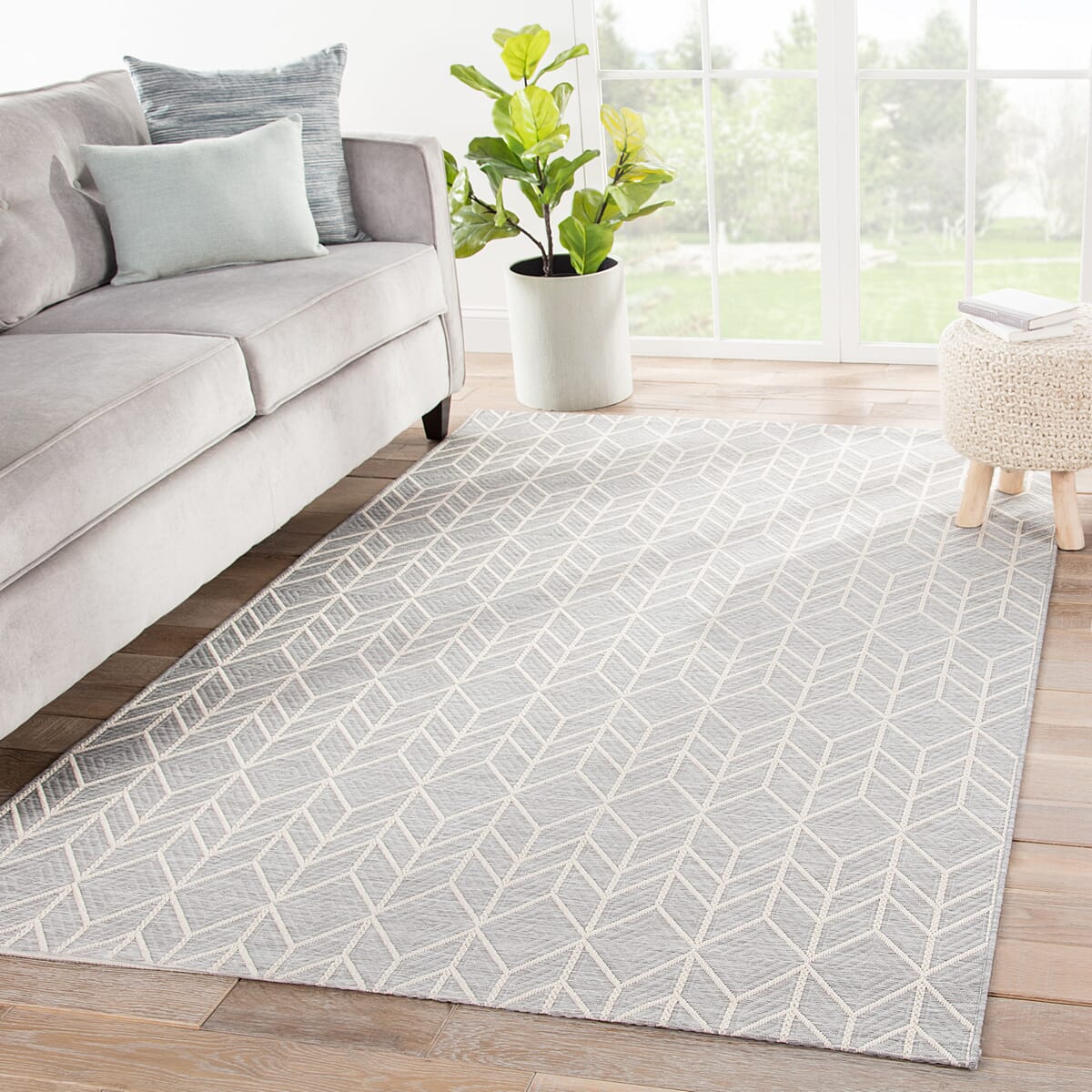 Jaipur Monteclair Galloway Moc02 Gray Geometric Area Rug