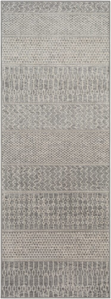 Surya Monaco Moc-2304 Silver Gray, Medium Gray, Cream Moroccan Area Rug