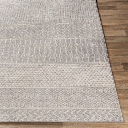 Surya Monaco Moc-2304 Silver Gray, Medium Gray, Cream Moroccan Area Rug