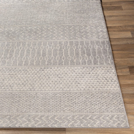 Surya Monaco Moc-2304 Silver Gray, Medium Gray, Cream Rugs.