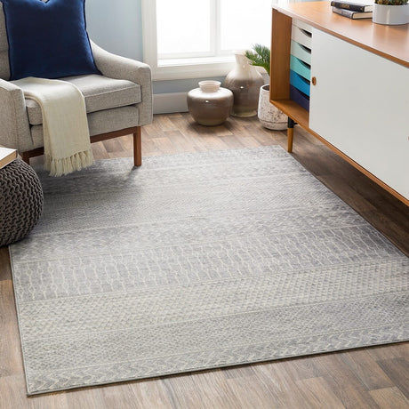 Surya Monaco Moc-2304 Silver Gray, Medium Gray, Cream Rugs.