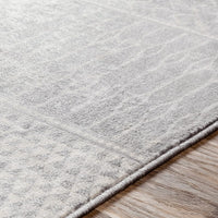 Surya Monaco Moc-2304 Silver Gray, Medium Gray, Cream Moroccan Area Rug