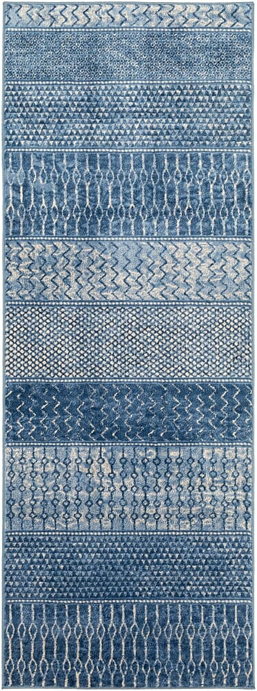 Surya Monaco Moc-2305 Bright Blue, Navy, Cream Moroccan Area Rug