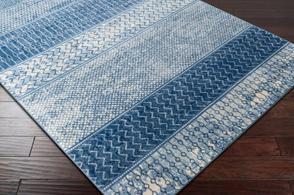 Surya Monaco Moc-2305 Bright Blue, Navy, Cream Moroccan Area Rug