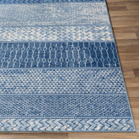 Surya Monaco Moc-2305 Bright Blue, Navy, Cream Moroccan Area Rug