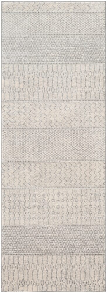 Surya Monaco Moc-2306 Silver Gray, Medium Gray, Cream Moroccan Area Rug