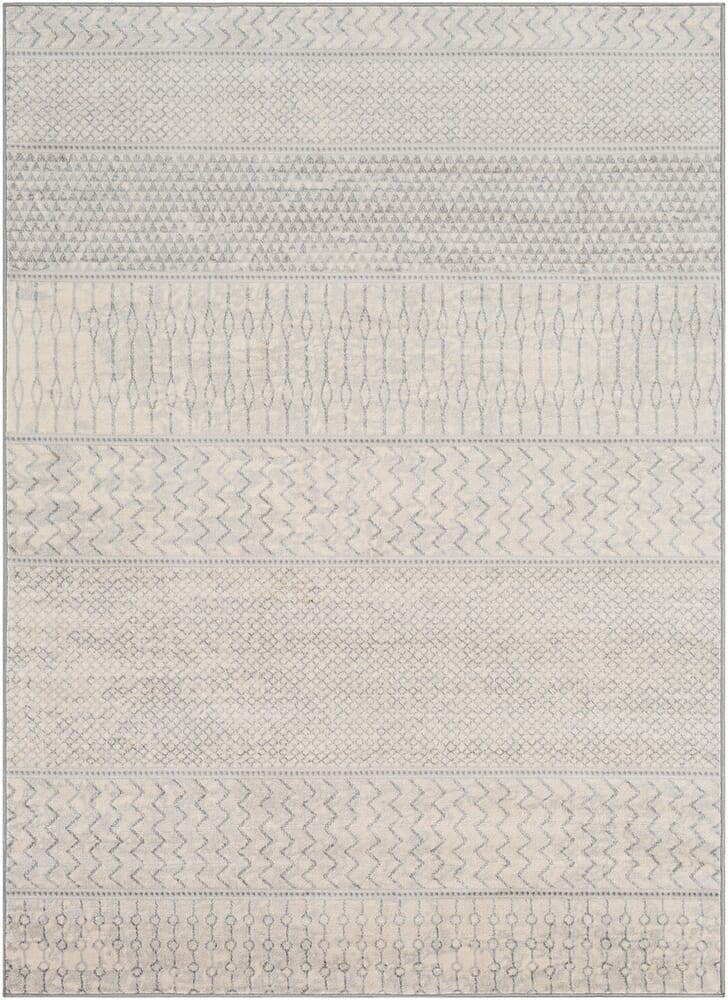 Surya Monaco Moc-2306 Silver Gray, Medium Gray, Cream Moroccan Area Rug