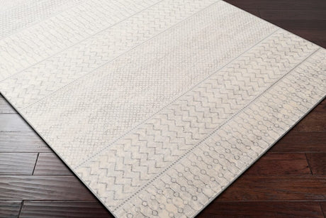Surya Monaco Moc-2306 Silver Gray, Medium Gray, Cream Rugs.