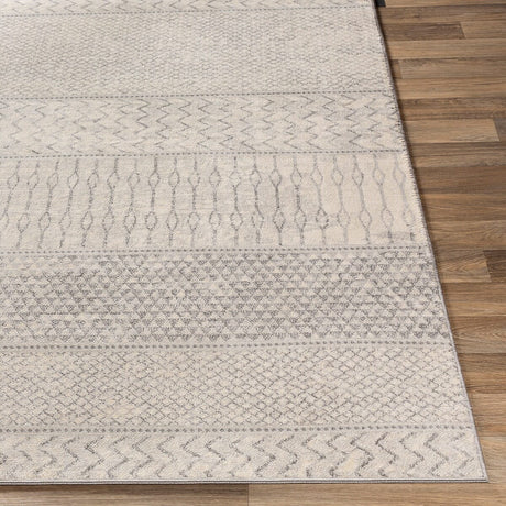 Surya Monaco Moc-2306 Silver Gray, Medium Gray, Cream Rugs.