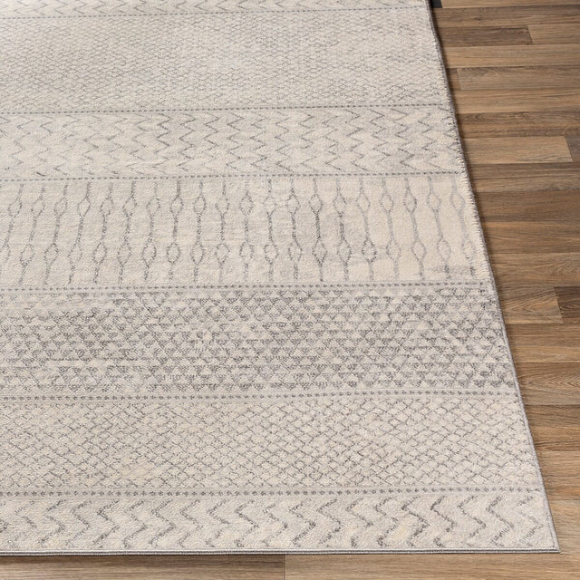 Surya Monaco Moc-2306 Silver Gray, Medium Gray, Cream Rugs.