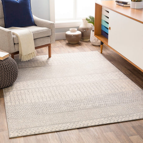 Surya Monaco Moc-2306 Silver Gray, Medium Gray, Cream Rugs.