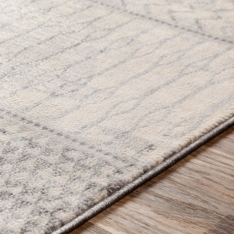 Surya Monaco Moc-2306 Silver Gray, Medium Gray, Cream Rugs.