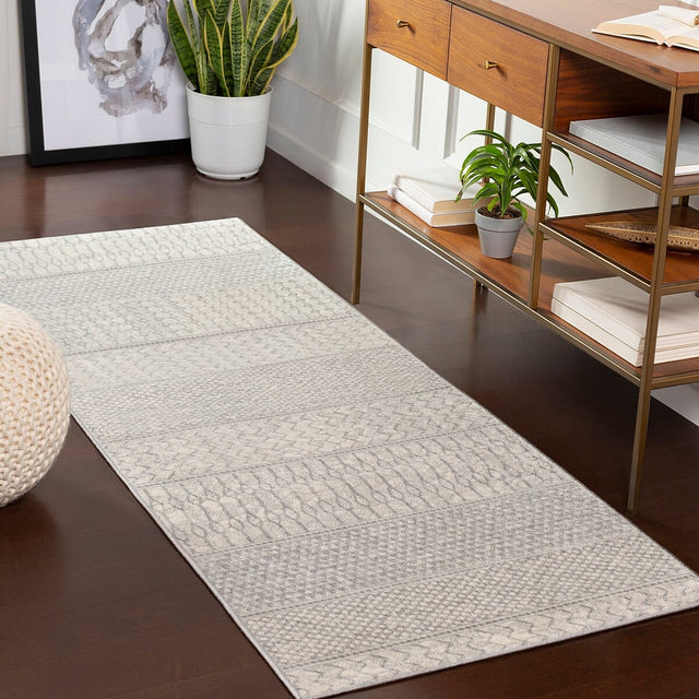 Surya Monaco Moc-2306 Silver Gray, Medium Gray, Cream Rugs.