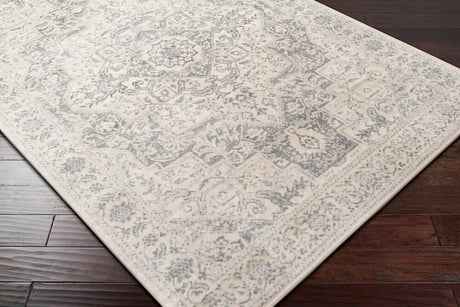 Surya Monaco Moc-2315 Silver Gray, Medium Gray, Cream Rugs.