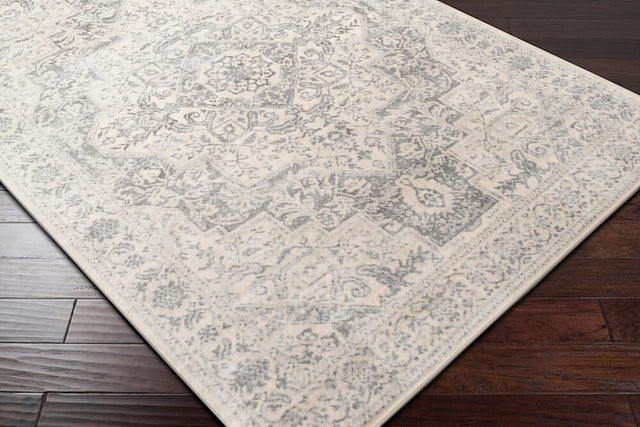 Surya Monaco Moc-2315 Silver Gray, Medium Gray, Cream Rugs.