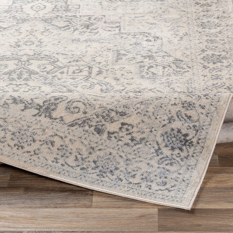Surya Monaco Moc-2315 Silver Gray, Medium Gray, Cream Rugs.