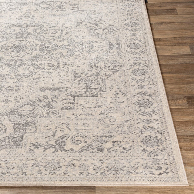 Surya Monaco Moc-2315 Silver Gray, Medium Gray, Cream Rugs.