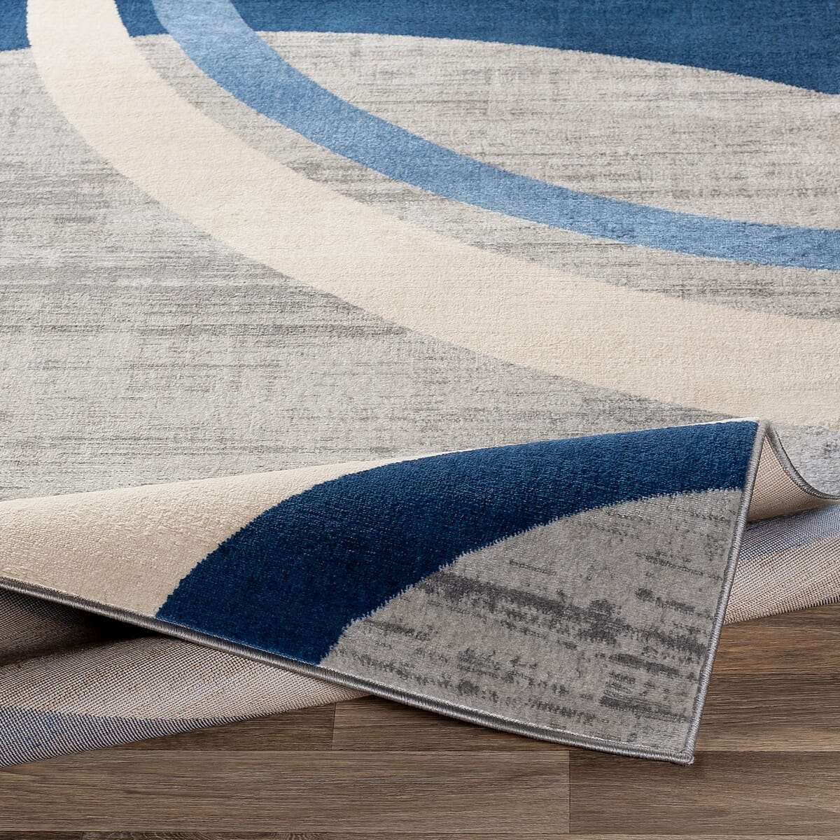 Surya Monaco Moc-2320 Navy, Bright Blue, Silver Gray Geometric Area Rug