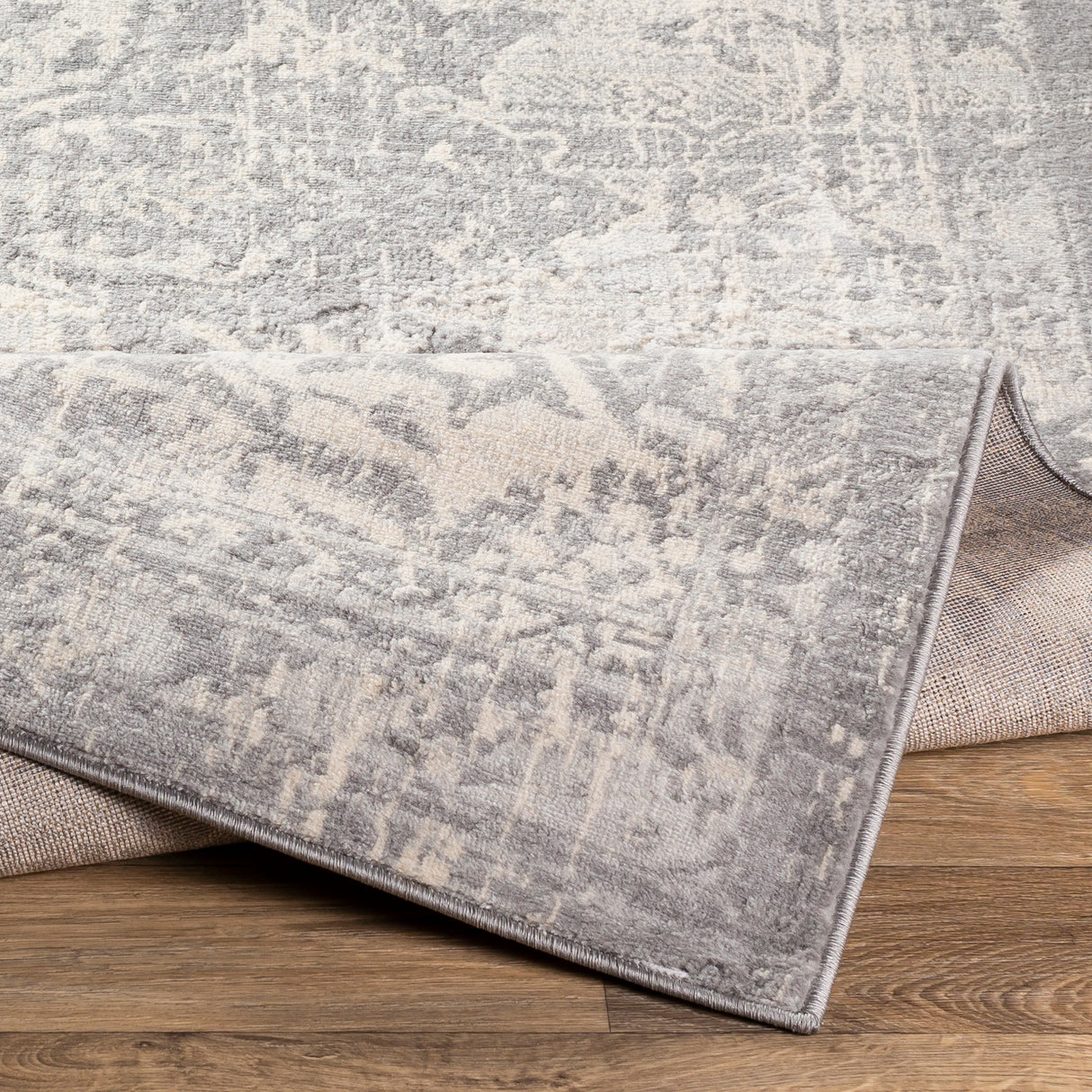 Surya Monaco Moc-2328 Silver Gray, Medium Gray, Cream Rugs.