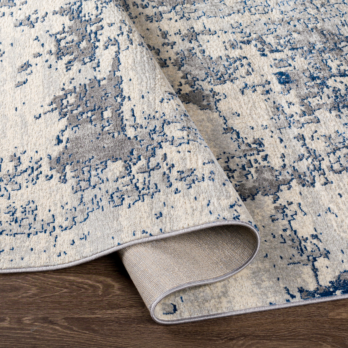Surya Monaco Moc-2333 Blue, Charcoal Rug.