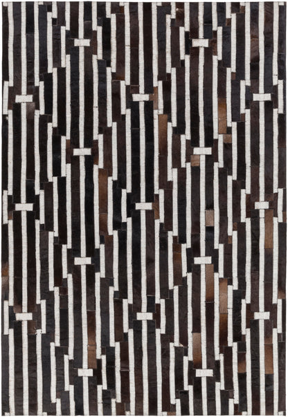 Surya Medora Mod-1017 Black, Dark Brown Area Rug