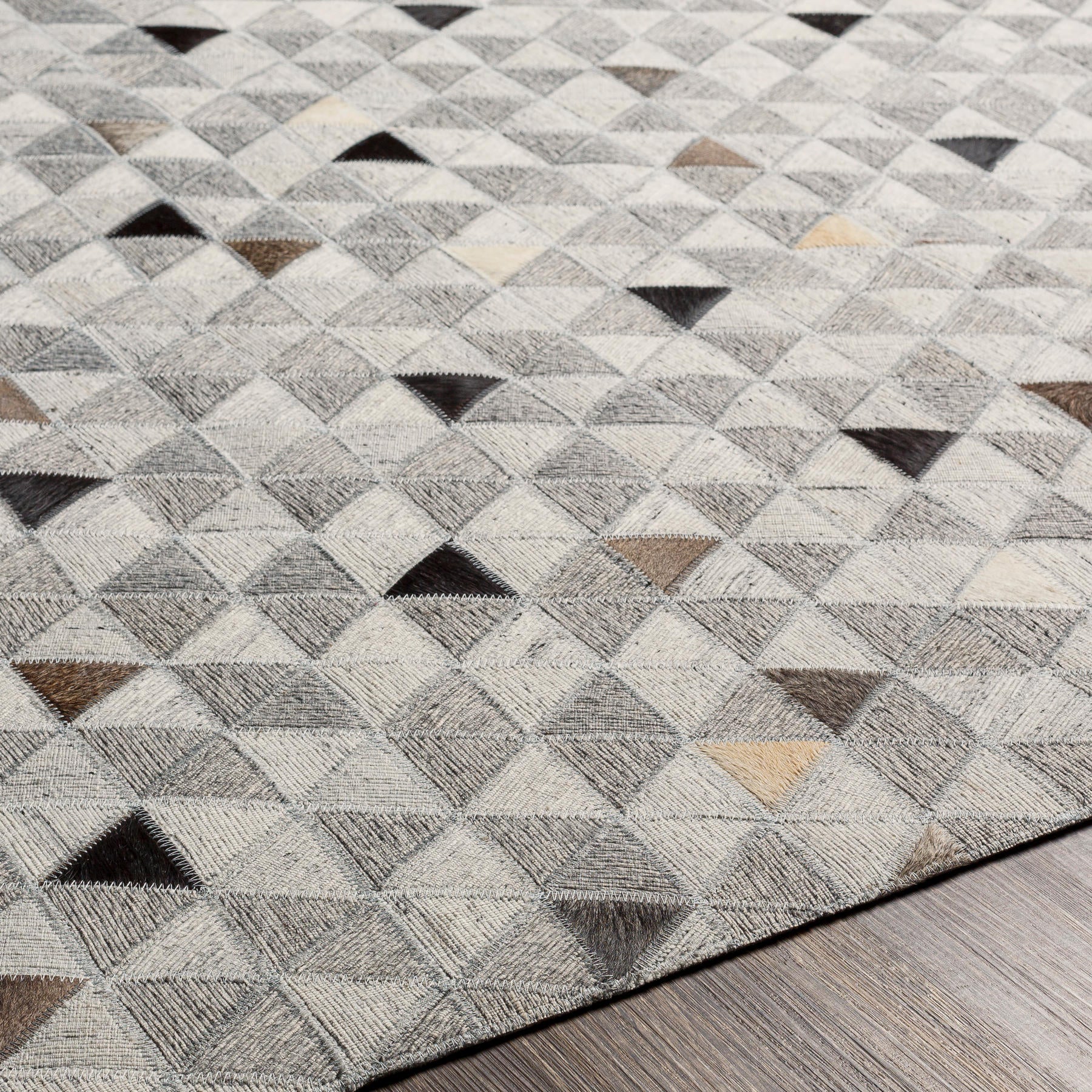 Surya Medora Mod-1025 Gray, Black, Light Gray, Medium Brown Area Rug